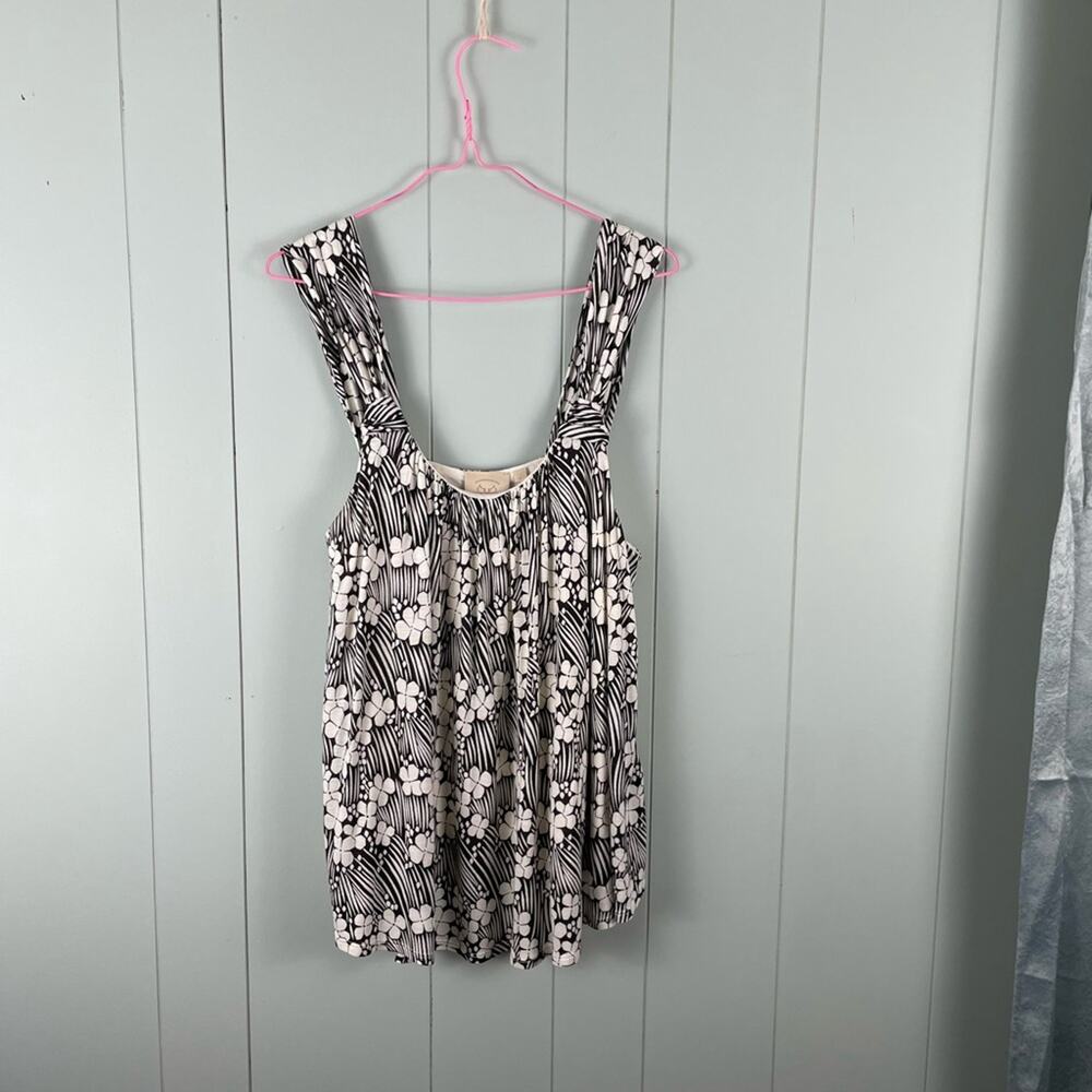 Anthropologie floral scoop neck top - Picture 2 of 8